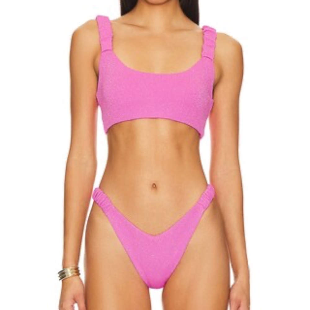 BEACH RIOT Effie Bikini Top & Bottom in Set-Petal Pink Scrunch